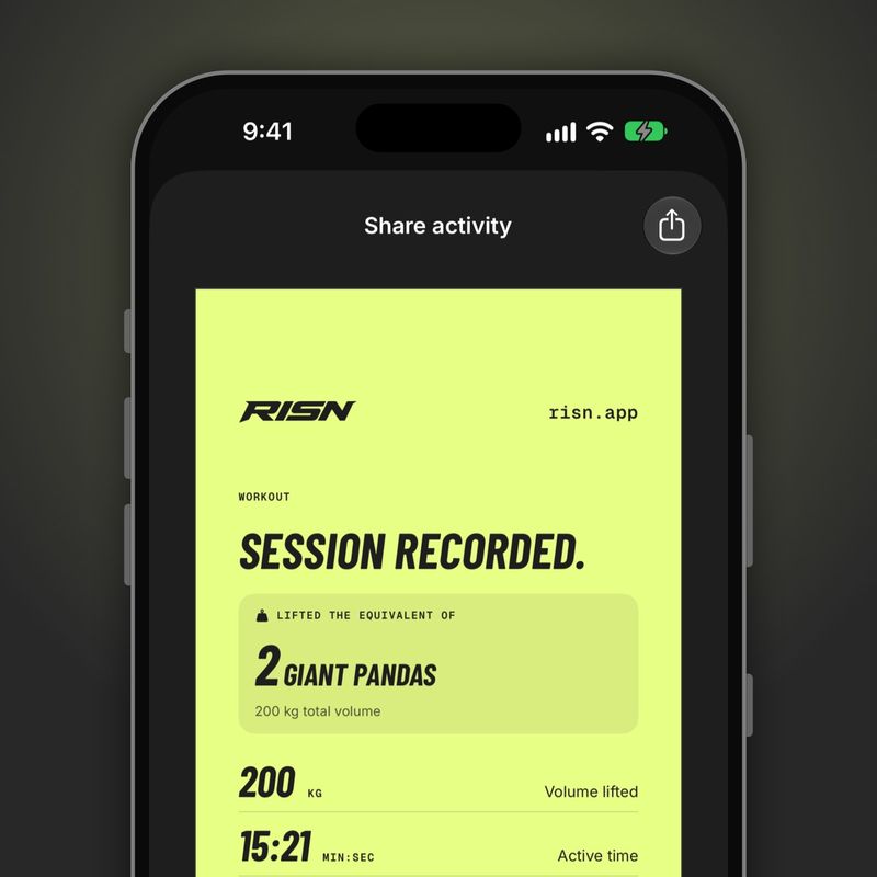 A Volt share card for a recorded session.
